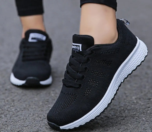 Womens Flats Sneakers Mesh Breathable