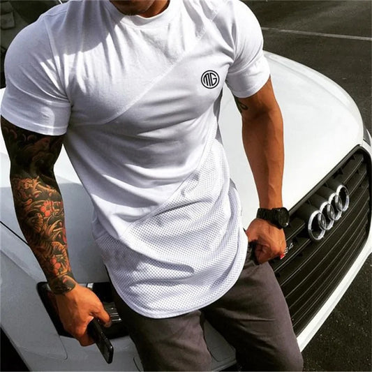 Men's Muscle Fitted T-Shirt - Cotton Singlet, Plus Size, Short Sleeve